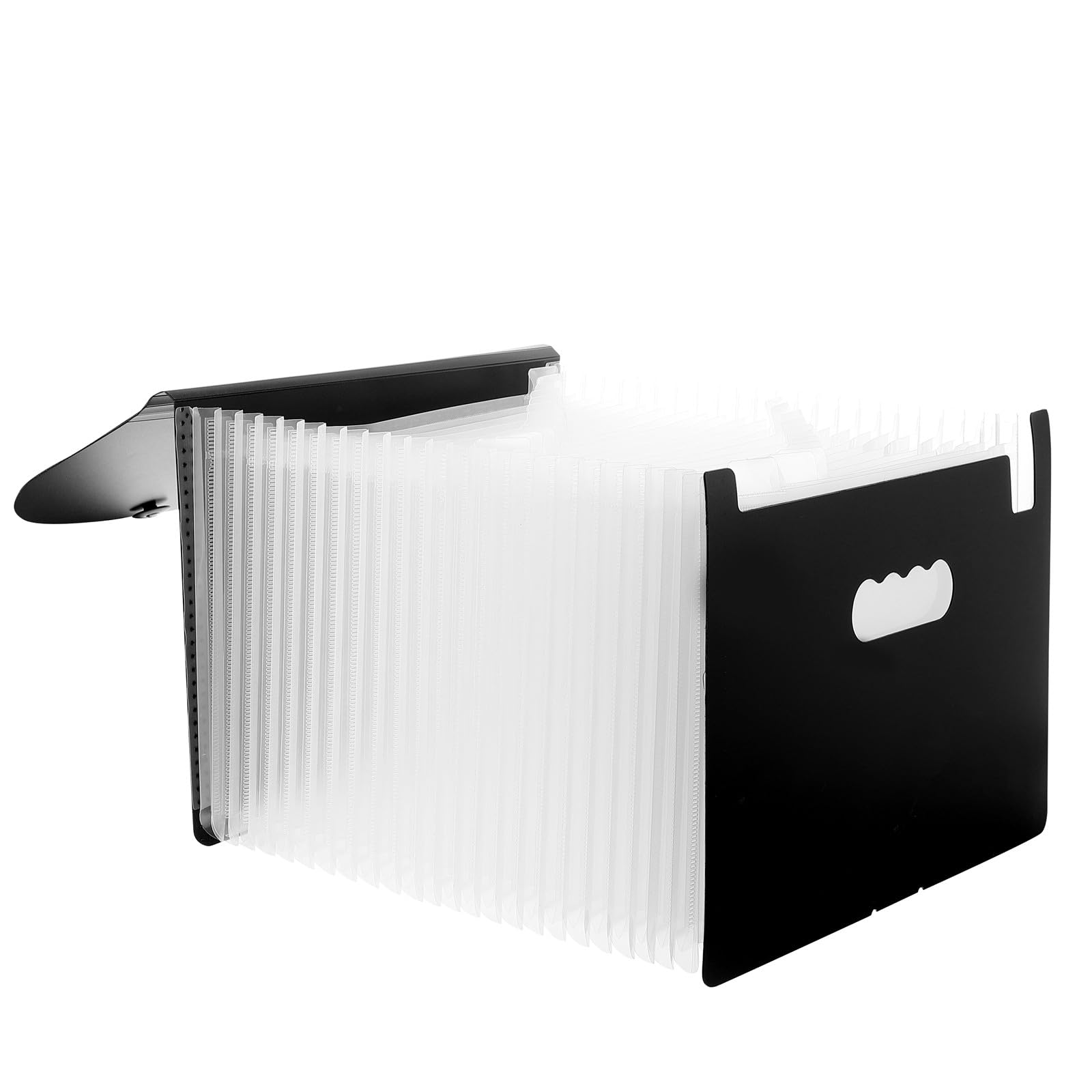 SECFOU Trieur Extensible Accordéon 24 Couches Grosse Capacité en Plastique Fermeture à Cordon pour Organiser Documents la Maison Voyage
