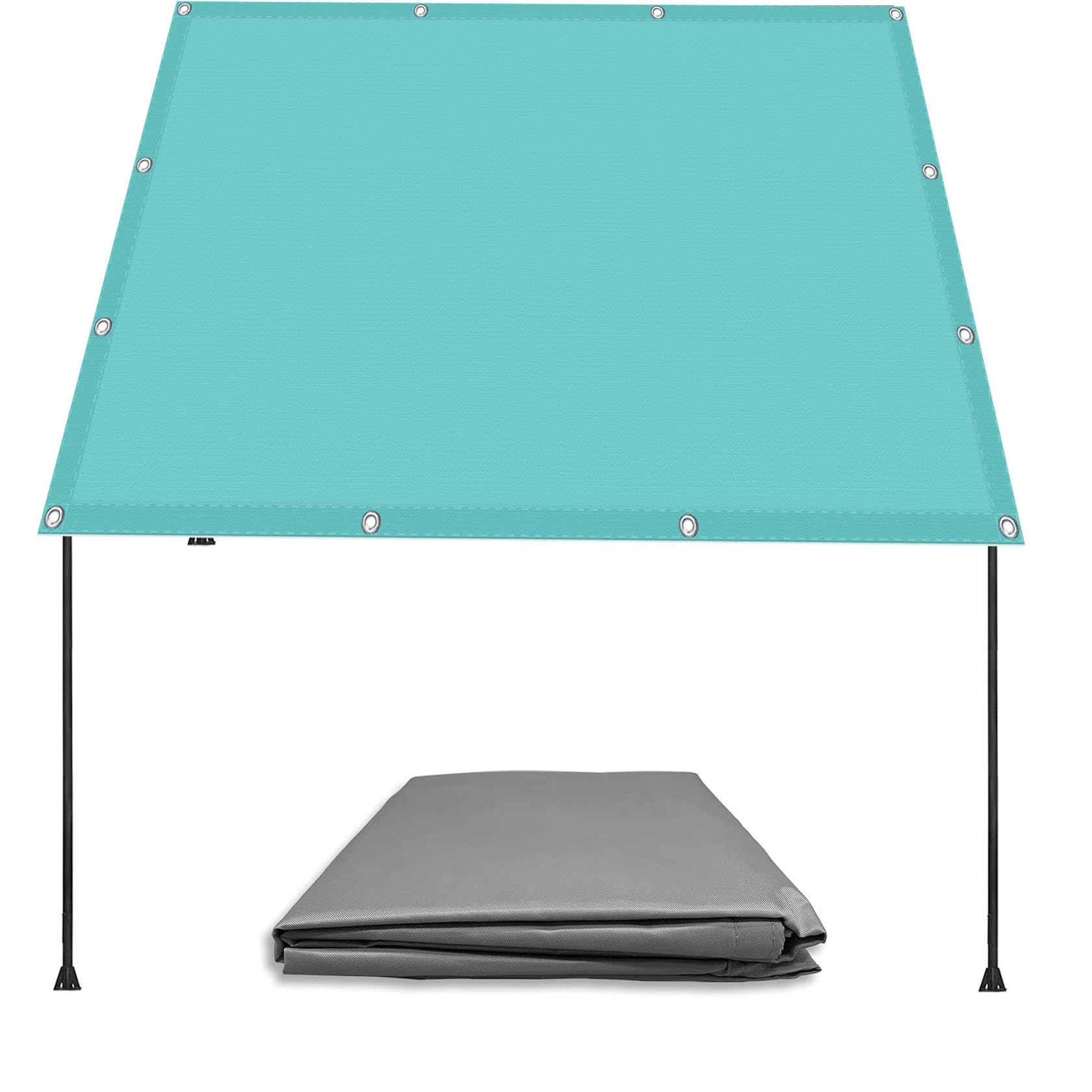 Voile d'ombrage anti-UV bleu ciel 3.5x9m pour éliminer la chaleur sur la terrasse