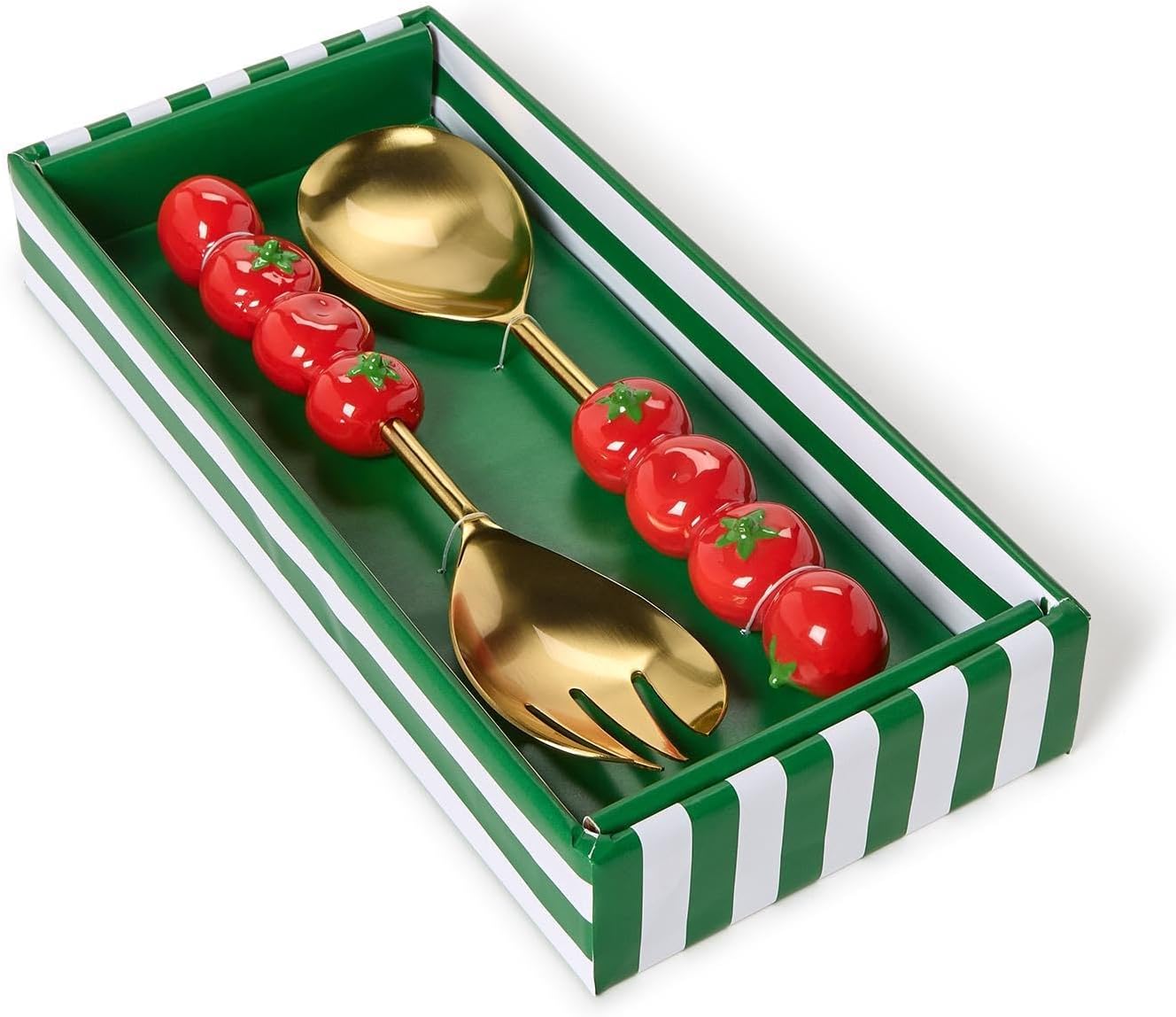 Two's Company Tomato Server Set in Gift Box, 10.75-Inch, Red