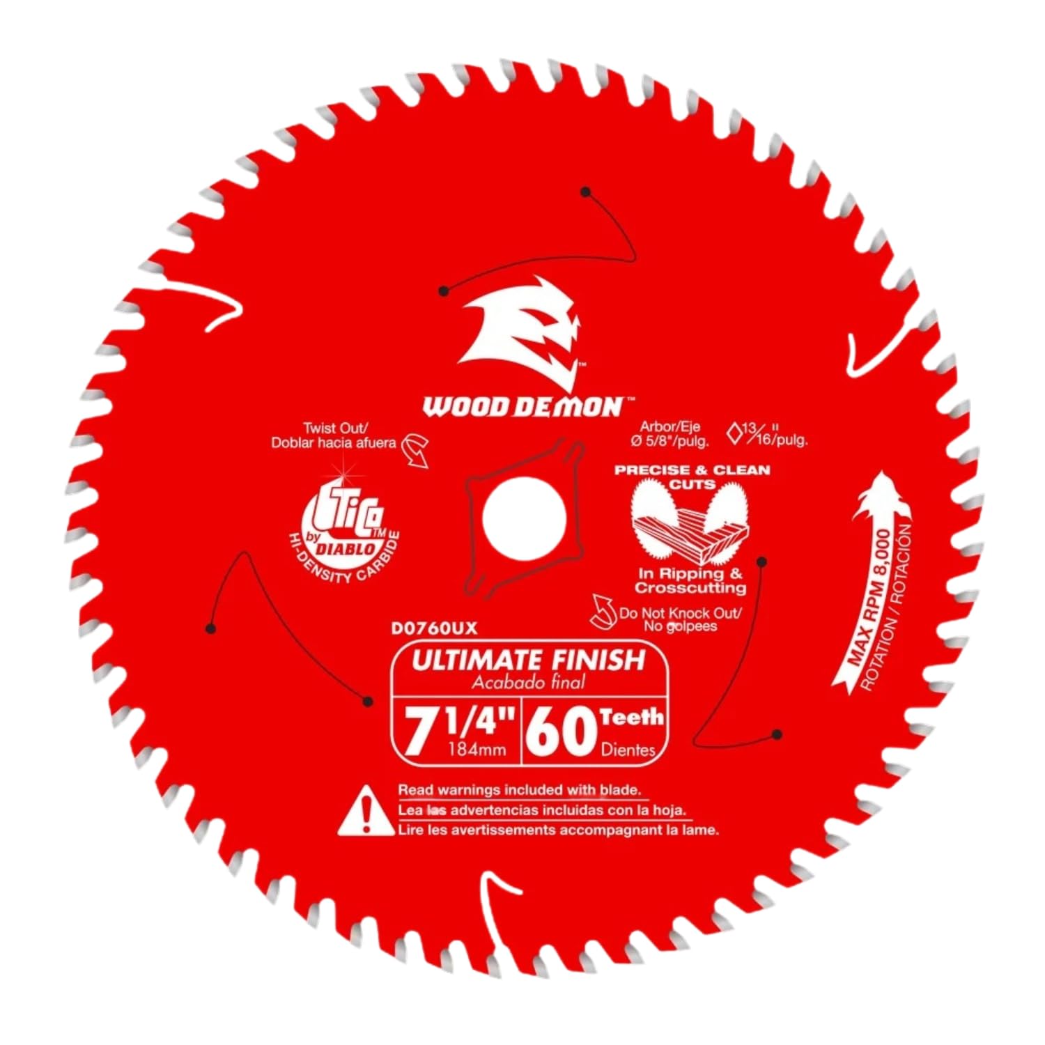 Diablo Finish Saw Blade - 6.5" ATB, 40 Teeth -8 Diablo Finish Saw Blade - 6.5" ATB, 40 Teeth -8