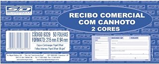 Impresso Recibo Comercial com Canhoto, São Domingos, 6329-3, Multicor