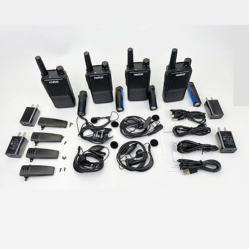 Miniatura 7 de Radtel RT-518 Walkie Talkies recargables para adultos, radio bidireccional FRS de mano de largo alcance, 22 canales, manos libres VOX para camping,