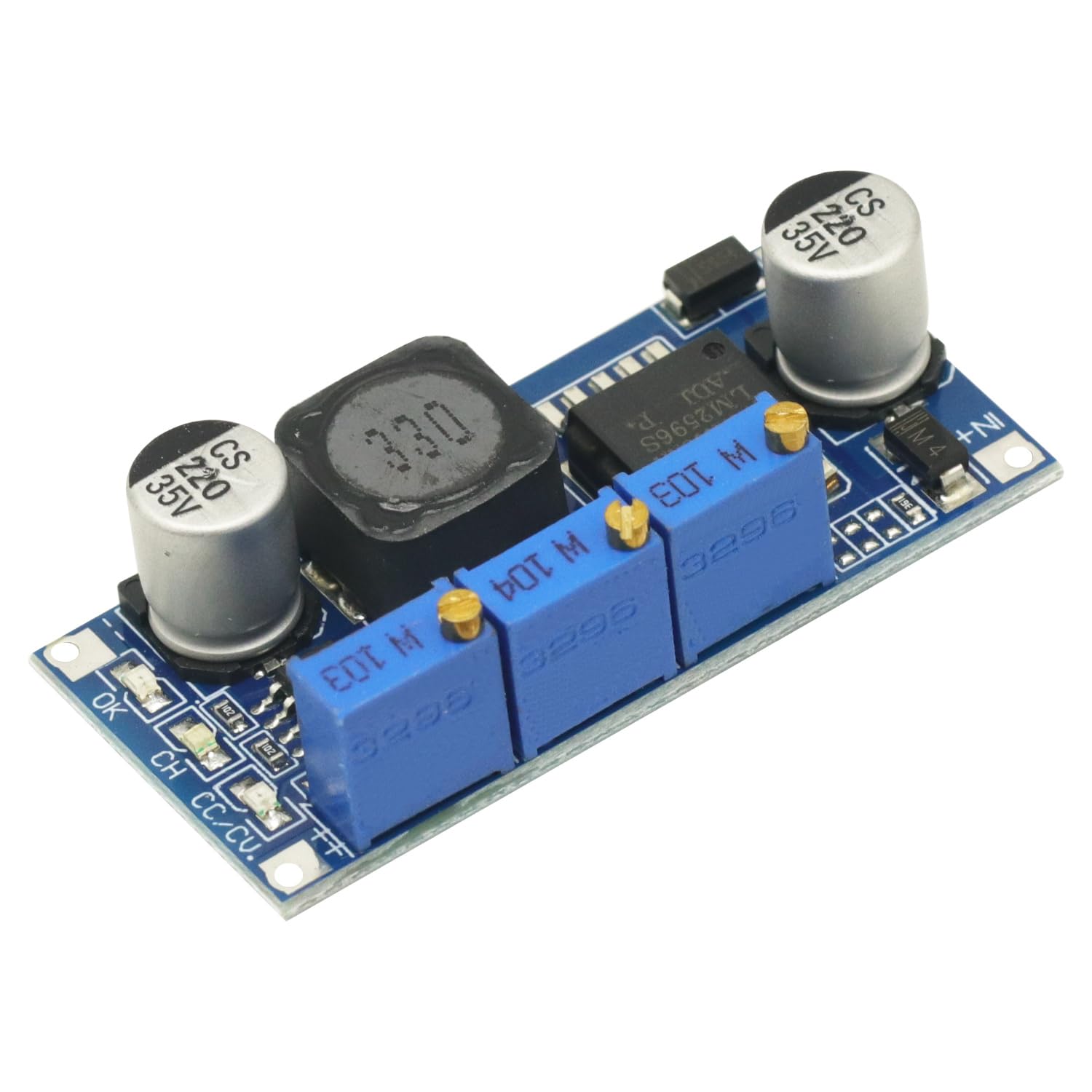 5 sztuk LM2596S Sterownik Led Stały Prąd Stały DC-DC 3A Regulowany 7V-35V Step-Down DC/CV Moduł zasilania LM2596S-ADJ Regulator napięcia stałego