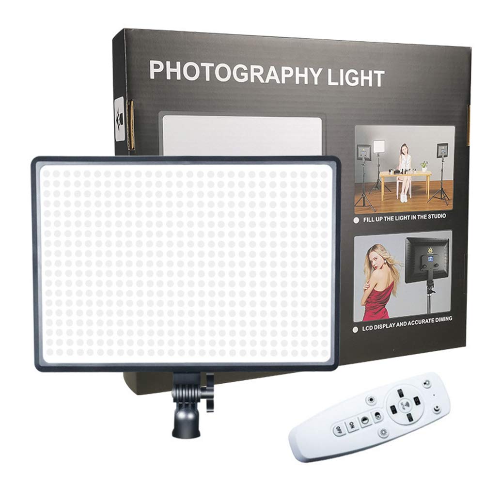 Luce video a LED Illuminazione per conferenze Pannello luminoso della fotocamera, temperatura del colore e luminosità regolabili, illuminazione più morbida per fotografia di bambini / video di YouTube