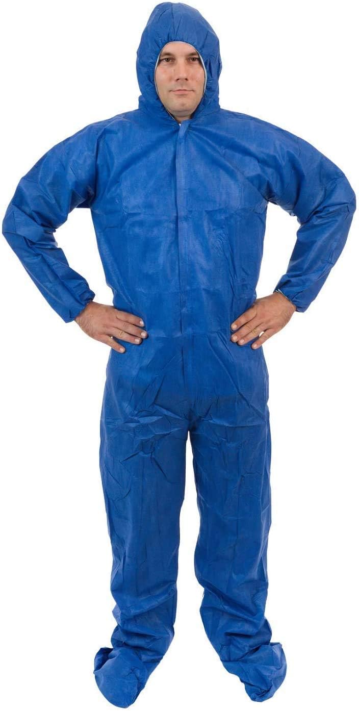 – Standard SMS 3 Layer General Protective Coverall for General Cleanup (Blue)