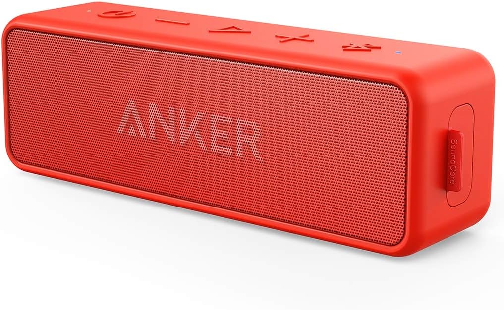 Amazon Com Anker Soundcore 2 Portable Bluetooth Speaker With Better Bass 24 Hour Playtime 66ft Bluetooth Range Ipx7 Water Resistance Built In Mic Dual Driver Wireless Speaker For Beach Travel Party Red Home Audio