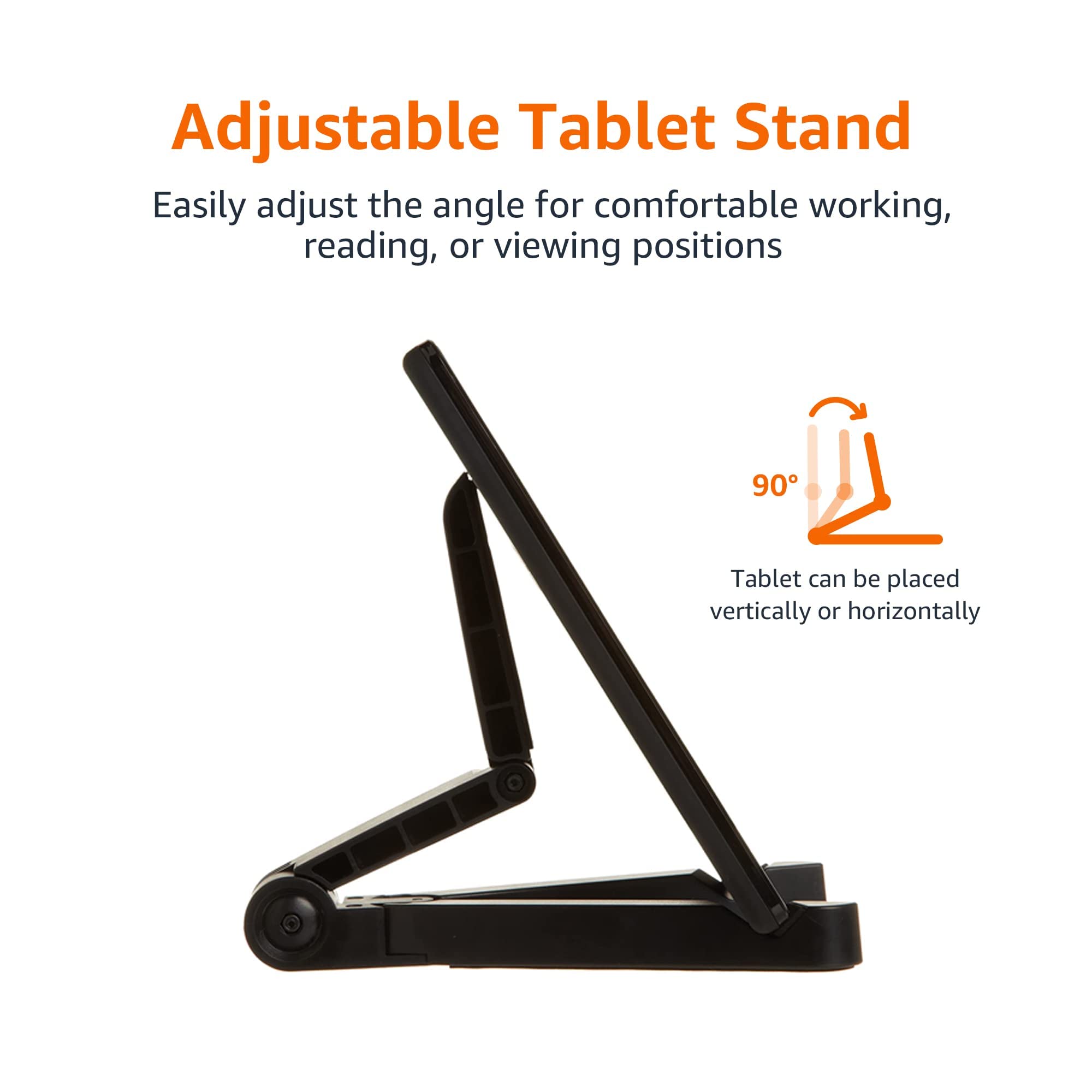 Image secondaire de Amazon Basics Support de tablette réglable, Noir