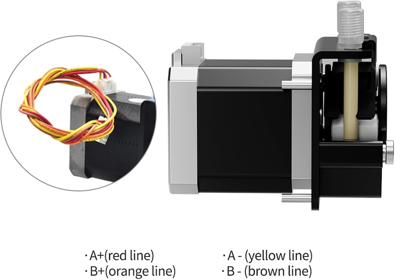 1pcs 0.01ml-171ml KCS4 Low Flow Peristaltic Pump12V 24V Stepper Motor Speed Adjustable Dosing Pump for Lab(KCS4-SA-A-B163)