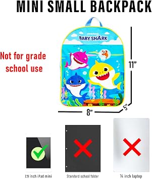 Baby Shark 3 11 Mini Backpack