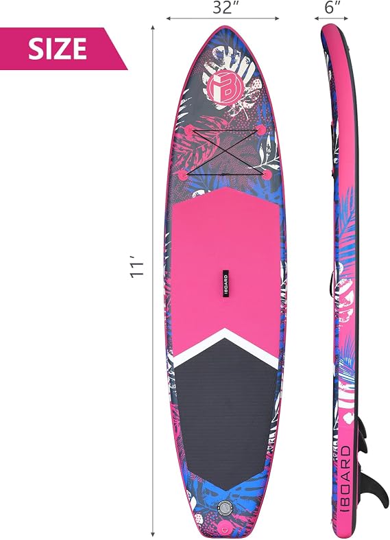 Inflatable Paddle Board 11′×32″×6″ Premium Stand Up Paddle Board with Accessories | Wide and Stable High Load SUP Paddleboard for Adults & Youth| Explore Fishing Yoga