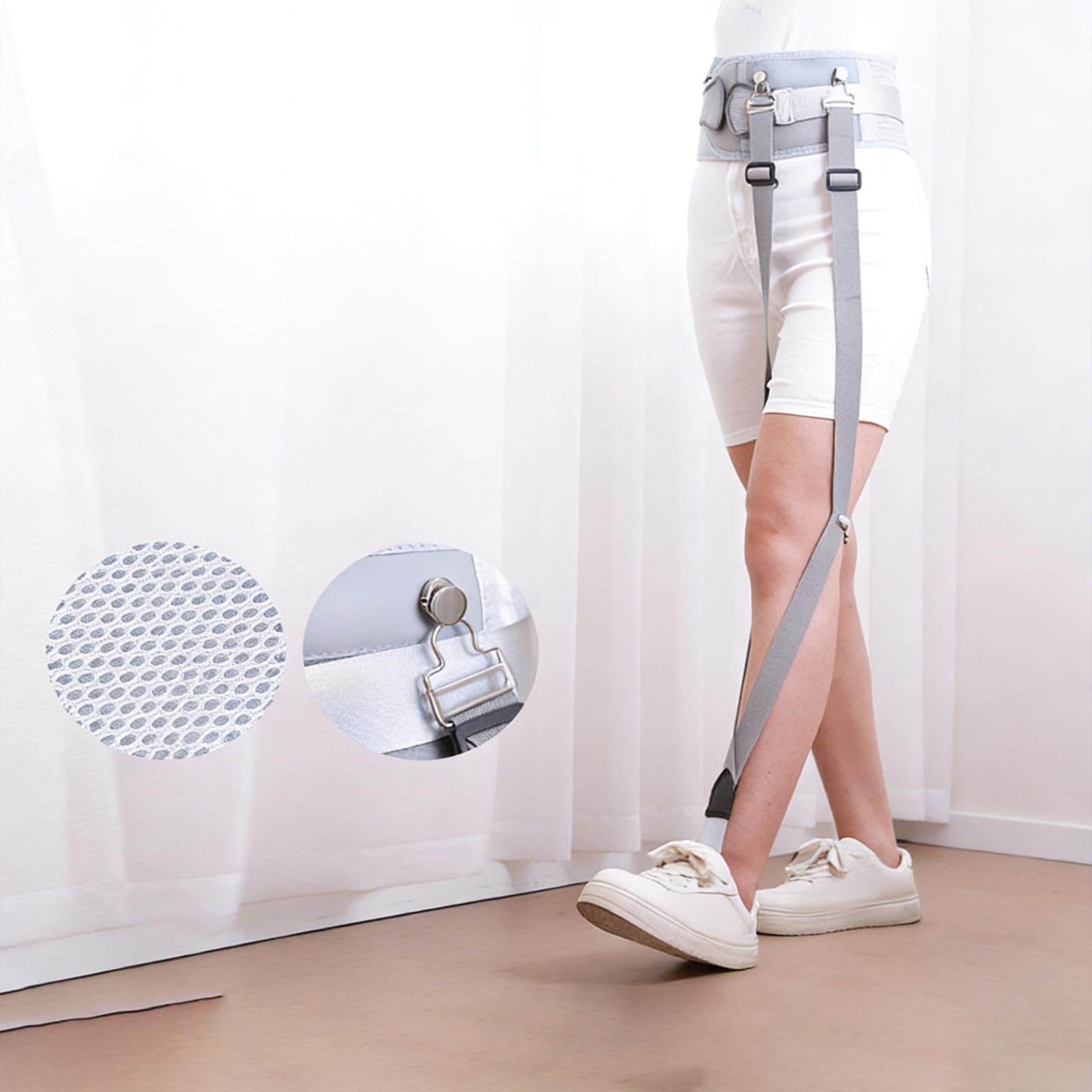 Amagogo Aide à La Marche Exosquelette de Rééducation Jambe Dispositif de Soutien Bionique Réglable Léger En Nylon Adapté Aux Seniors Patients Soins à Domicile, L
