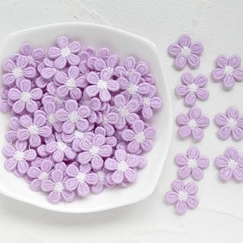 Fjtang F2202 Mini-Gänseblümchen Applikationen Hellviolett 50 Stück