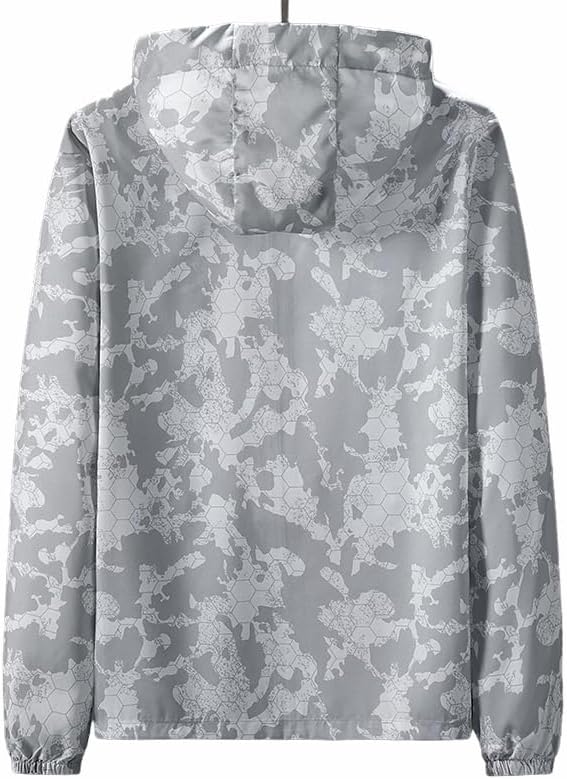 [Alloaone] メンズハイキング釣り防水ジャケットジッパーポケット服通気性肌抗 UV ウインドブレーカー