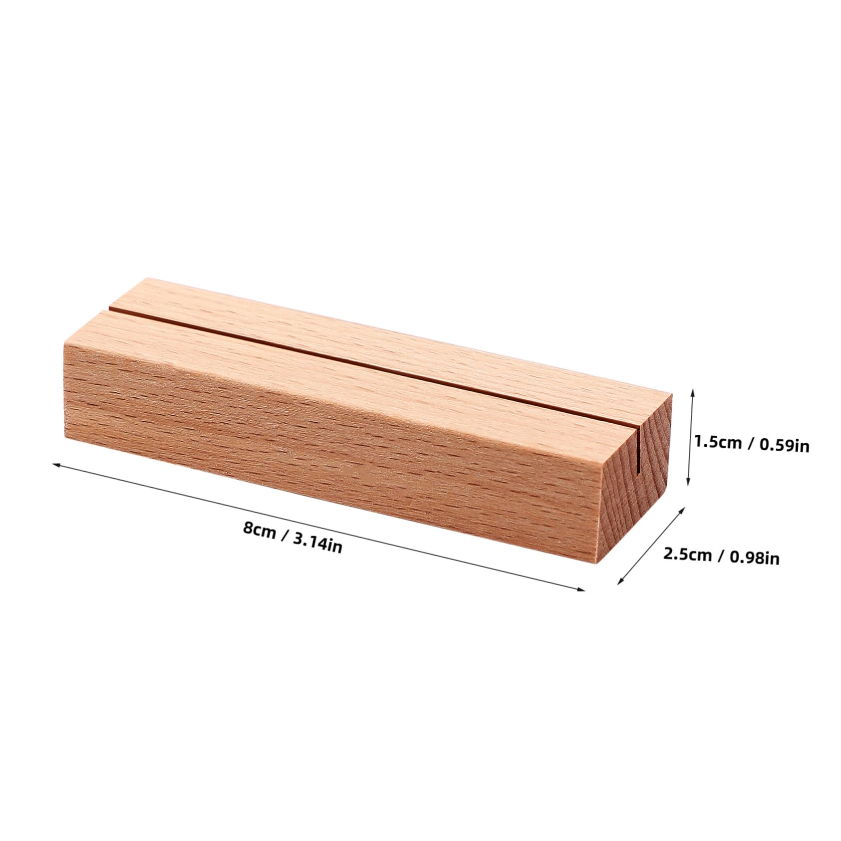 ULTECHNOVO Porte-Cartes Supports de Numéro de Table Lot de 20 Surface Lisse en Bois Naturel Bords Vifs pour Maison et Fêtes