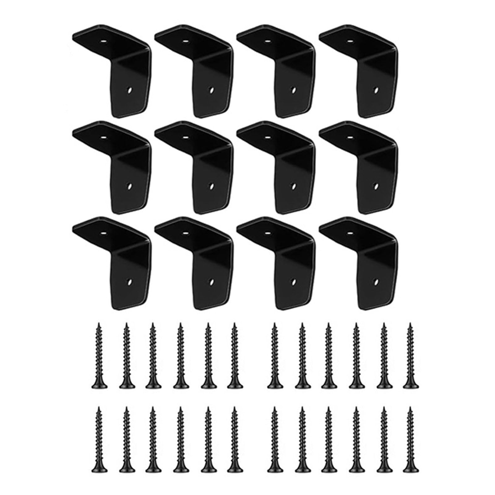 Rgybao Set 1 12 Black Metal Rafter Clips Permanent Construction Hardware For Outdoor Sheds Includes Rustproof Mounting Screws Galvanized Steel Rafter Clamps