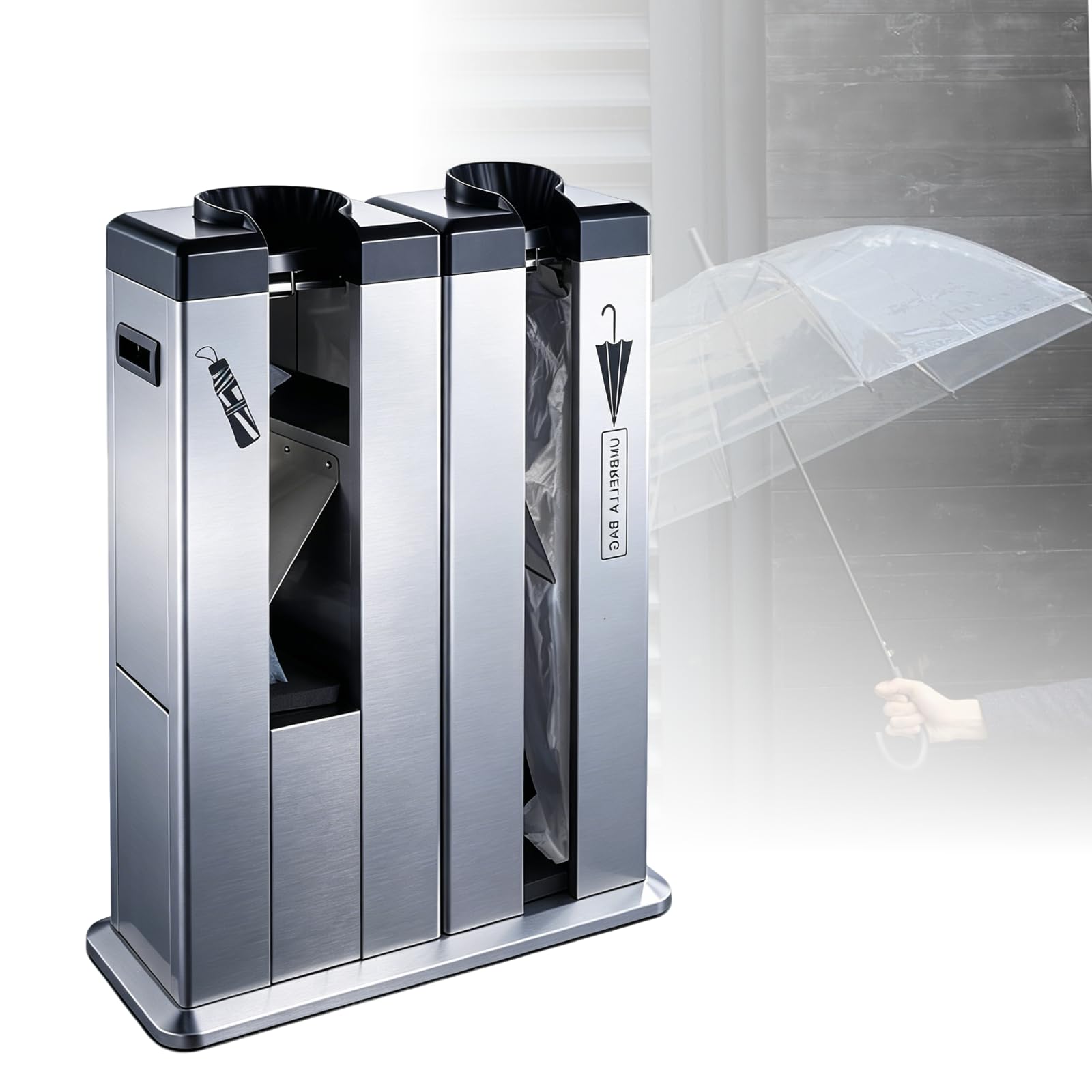 KUSOLE Dual-Slot Fully Automatic Wet Umbrella Packaging Machine Silver