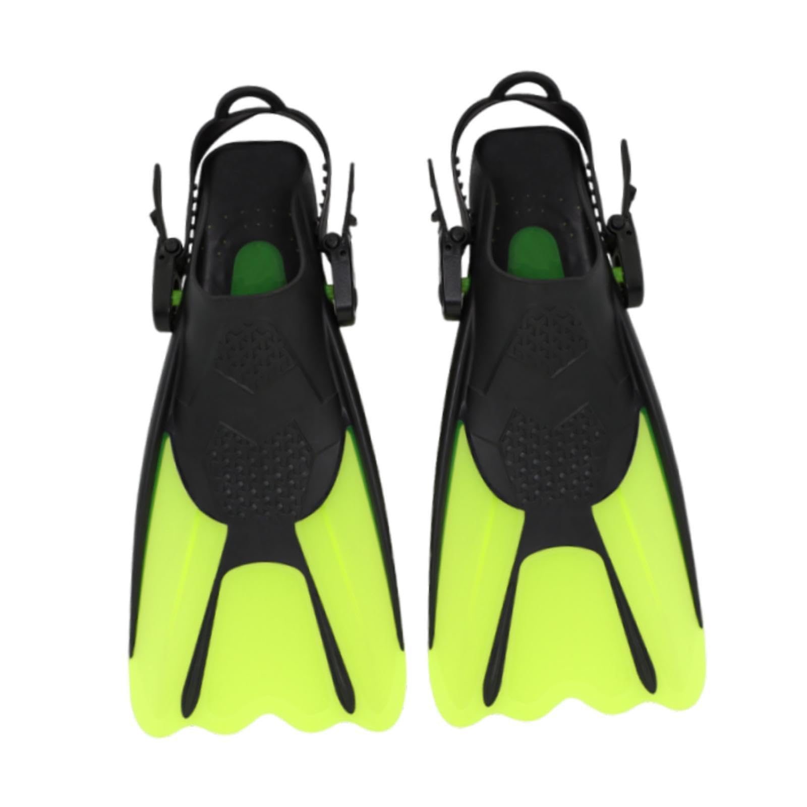 Gralara 2 Stück Taucherflossen Schwimmflossen Schnorchelflossen Trainingsflossen mit Komfortablem Verstellbarem Riemen Aus Flexiblem für Schwimmtraini