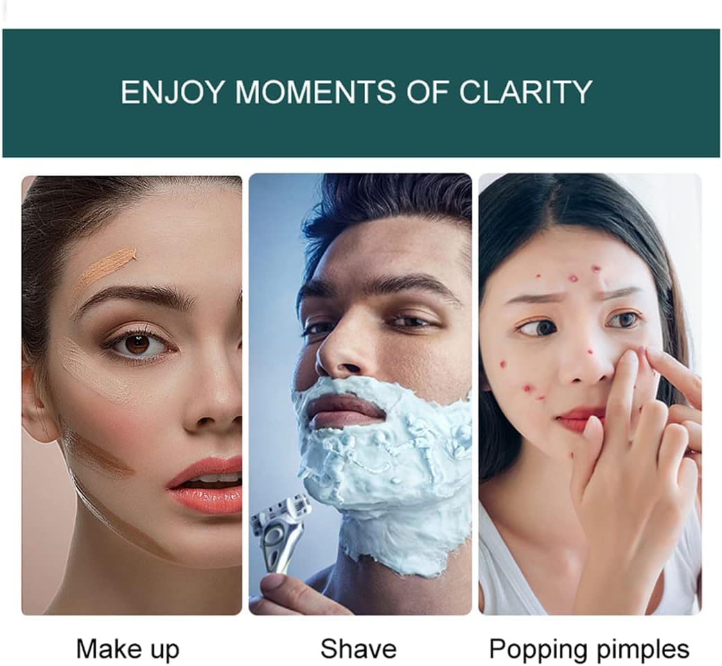 Beauty Mirror,10X Hotel Bathroom Wall Mounted Makeup Mirror, 8 Inch Extendable Mirror Foldable Telescopic Magnifying Double-Sided Shaving Mirror for Bathroom Vanity Gold 8 inches 10X