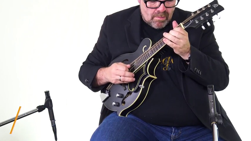 Watch Ortega Guitars RMFE40SBK F-Style Series Mandolin with Spruce