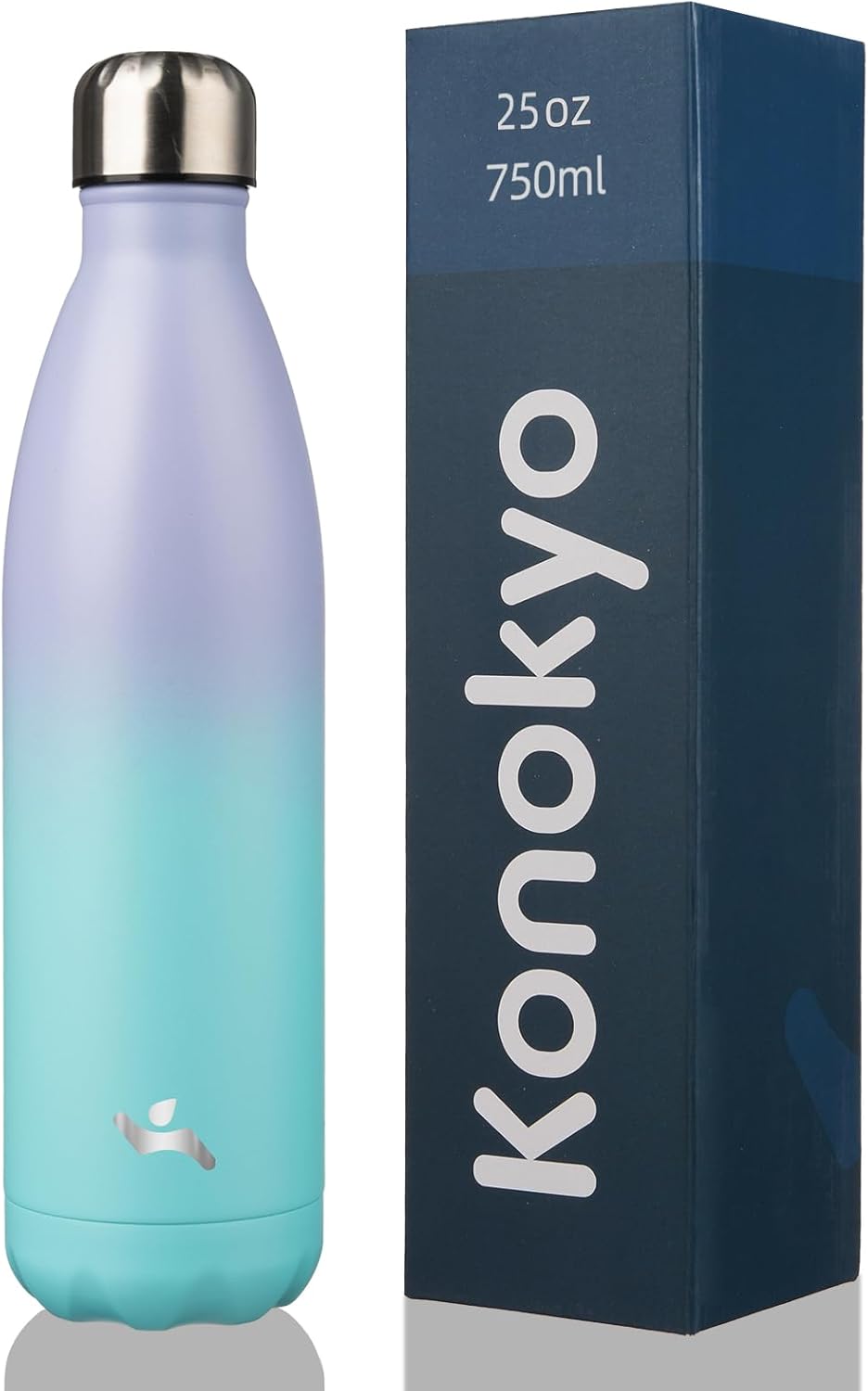 Insulated Water Bottles,25 oz Double Wall Stainless Steel Vacumm Metal Flask for Sports Travel,Lavender Green