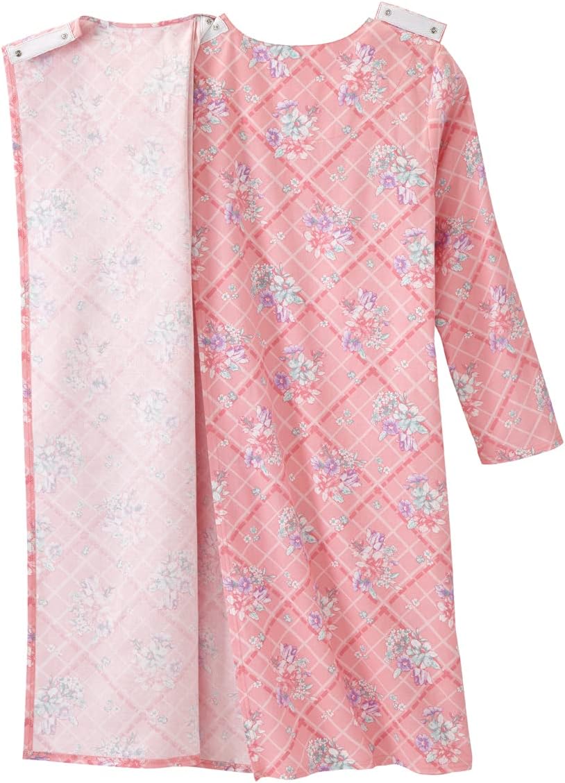 Silverts Open-Back Hospital Gowns for Women – Comfortable, Dignified, Easy Dressing for Seniors & Patients - 100% Cotton - Image 2