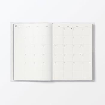 無印良品　手帳　月間ブロック 無印良品手帳月間ブロック