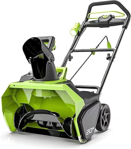 Greenworks GD40ST Spazzaneve a Batteria con Motore Brushless, Monostadio, Ampiezza