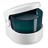Sonic Cordless Denture Cleaner for Jewellery Ring, Necklace, Coins & Dentures - Portable Battery Vibrating Machine for Professional or Personal Use
