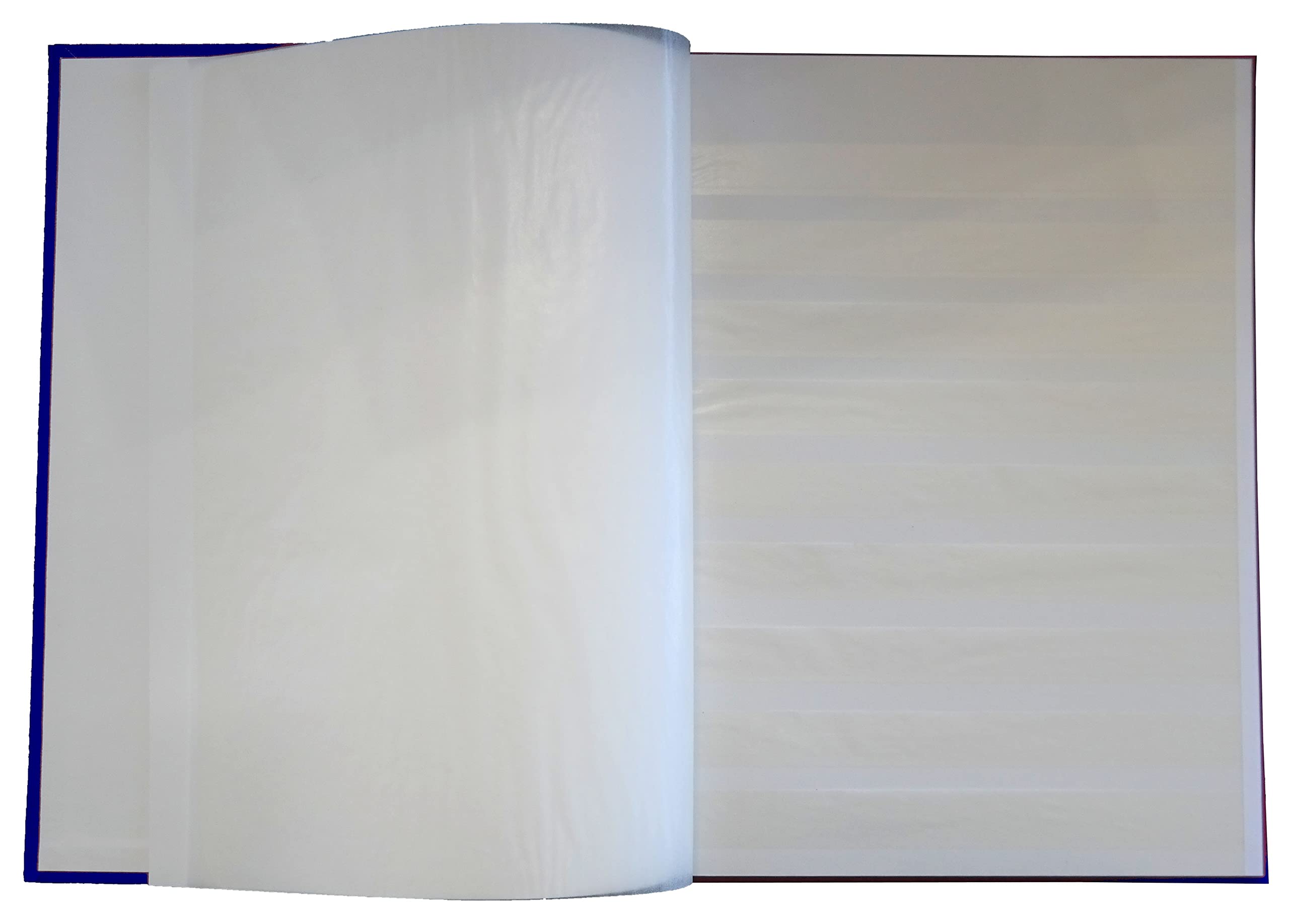 Supersafe Album de timbres 8 pages blanches double face avec intercalaires en verre Couverture bleue 4/8