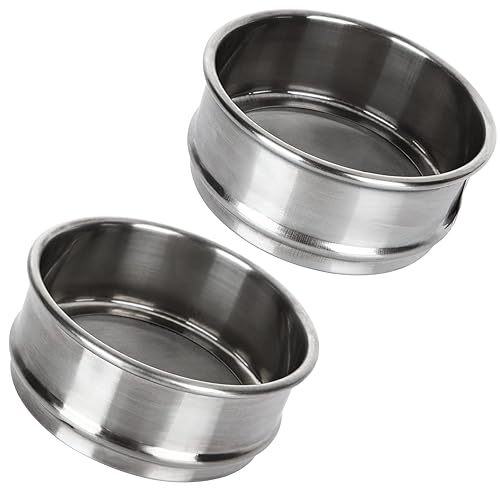 2 tamices de prueba de acero inoxidable 304 malla 200 0003in malla 80 0008in de apertura laboratorio estándar tamiz de prueba 10 cm de diámetro