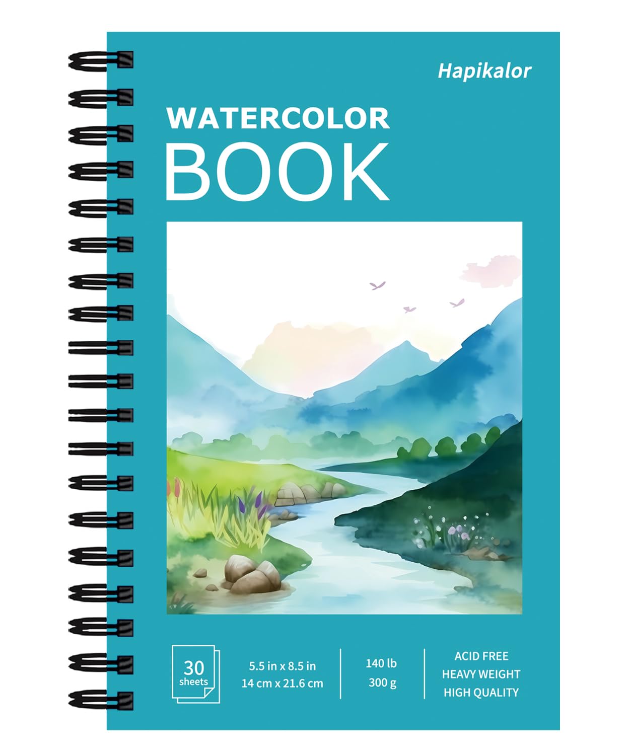 Creazic Watercolor Paper Pad, 5.5x8.5 (24 Sheets, 140lb/300g), Spiral - Bound With Tear - Line. A Watercolor Journal And Sketchbook For Adults Kids - Ideal For Smaller - Sized Exercises Or Travel - View #9