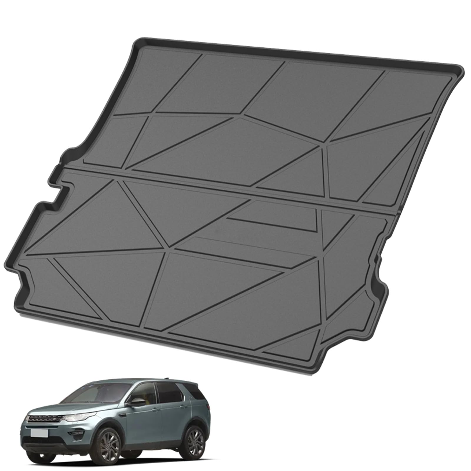 Elsetyler Custom Fit for Cargo Liner Land Rover Discovery 4 LR4 (5/7seats) 2010-2016 - Black TPE All Weather Heavy Duty Waterproof Rear Cargo Tray