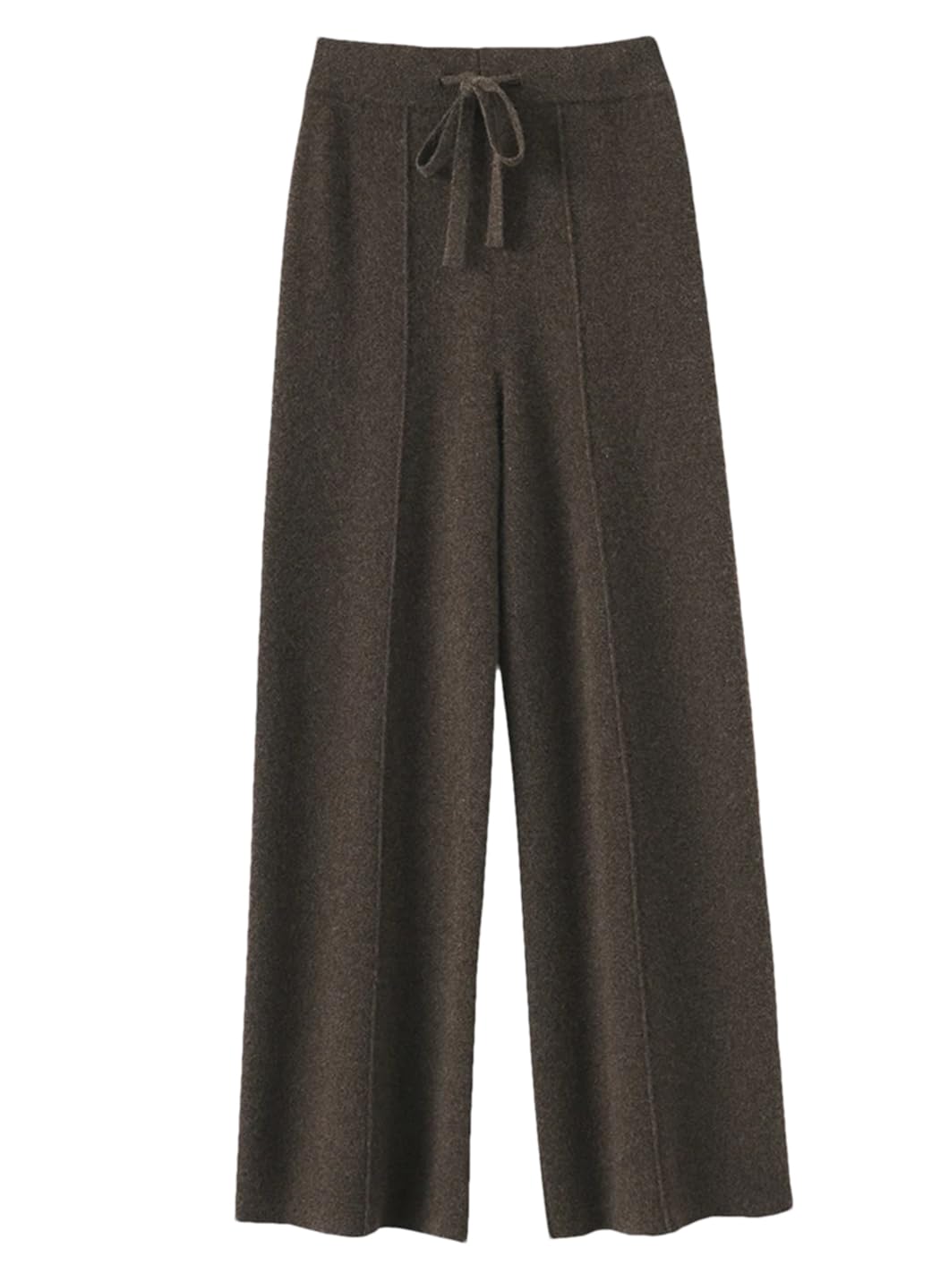 Dninmim Pantalones de lana de pierna ancha para mujer, pantalones sueltos casuales de lana