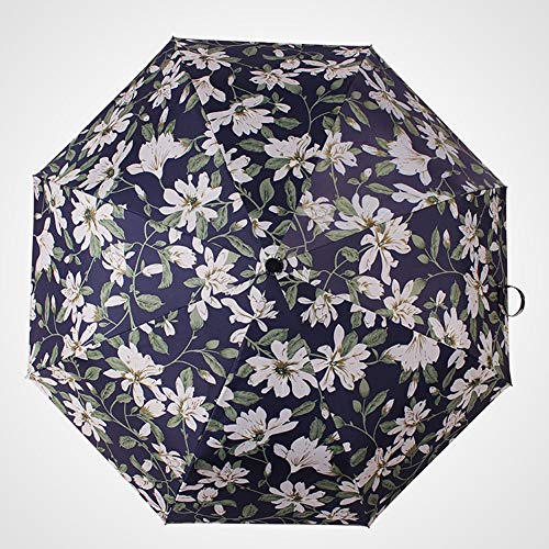 Parasol de protection solaire Lily : parapluie noir classique et compact pour femmes actives