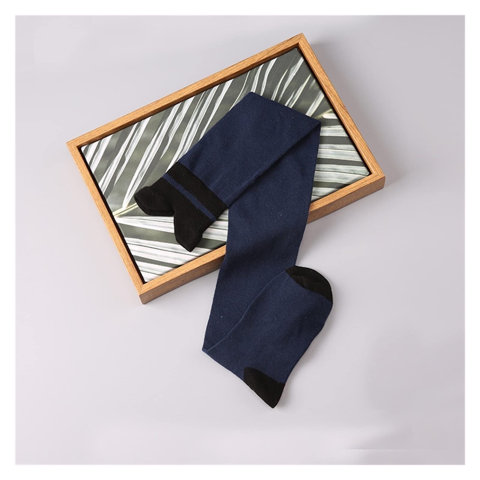 Calze da Donna Coscia Calze Alte for Donne Ragazze Casual Lungo Slouch Calze in Stile Maglia Calda Calda Calze morbide in Cotone 4 Paio Calzini da Donna(C)