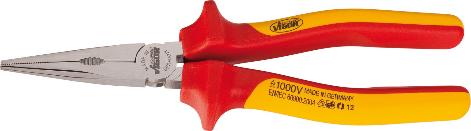 Vigor V2630 Vde Snipe Nose Pliers, Multicoloured - Image 2