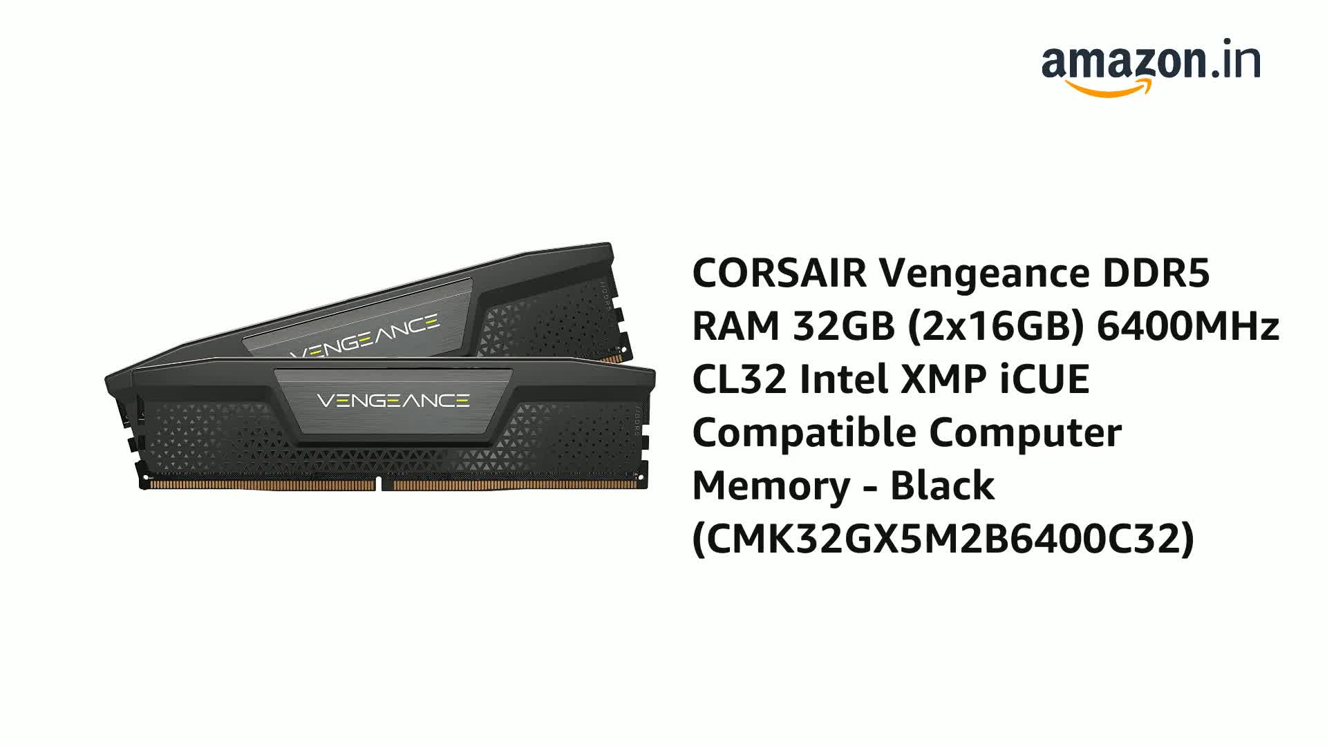 メモリー Corsair Vengeance DDR5 6400Mhz 32GB Amazon.in: Buy Corsair Vengeance DDR5 RAM 32GB (2x16GB
