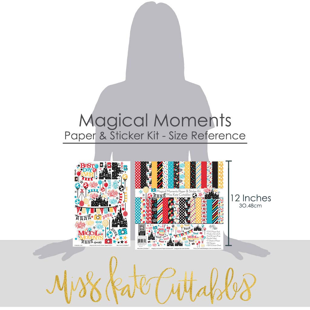 Miss Kate Cuttables Sweater Weather Paper & Sticker Kit - 17 Double-Sided 12x12" Scrapbook Papers