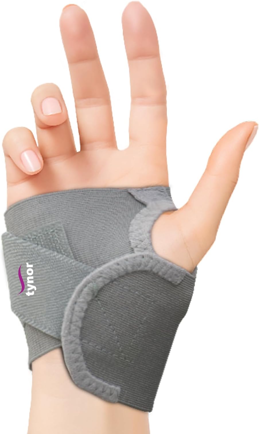 Tynor Wrist Brace with Thumb, Grey, Universal Size, 1 Unit