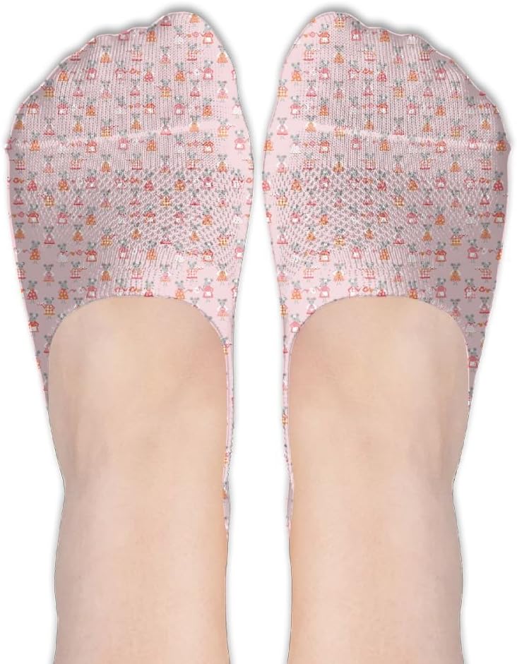 Tea Mouse Tea Time Mice Teapot Teacup Cute Women's Design No-Show Cool Print Non Slip Flat Boat Line Socks
