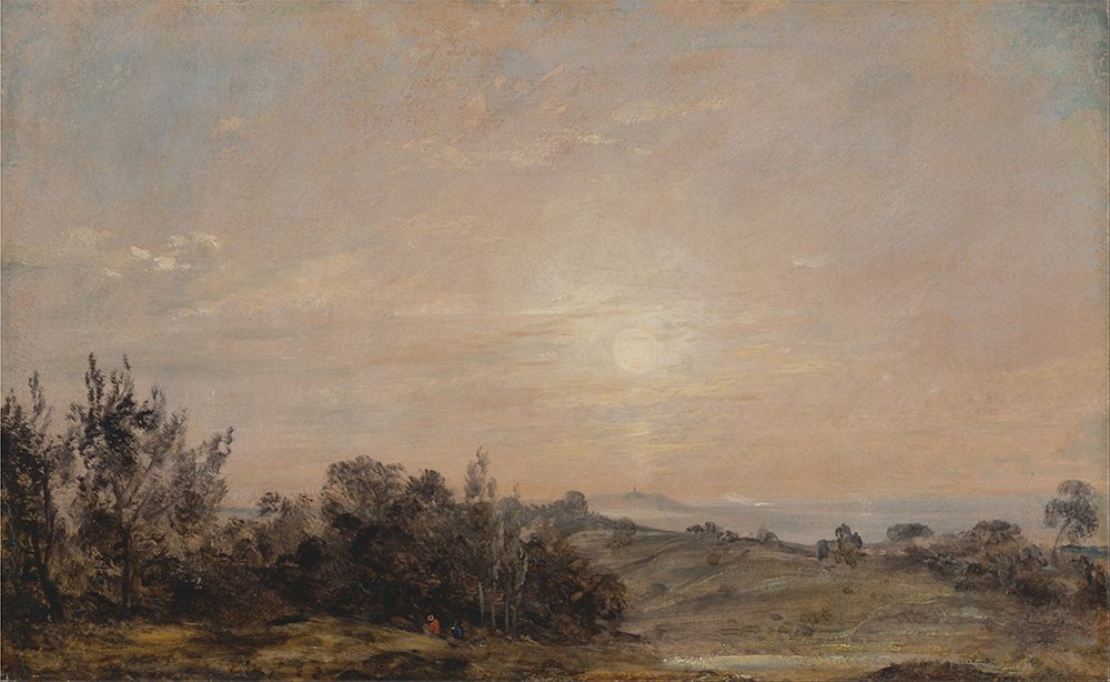Lámina John Constable: Hampstead Heath enmarcada en negro con acabado Archival Matte