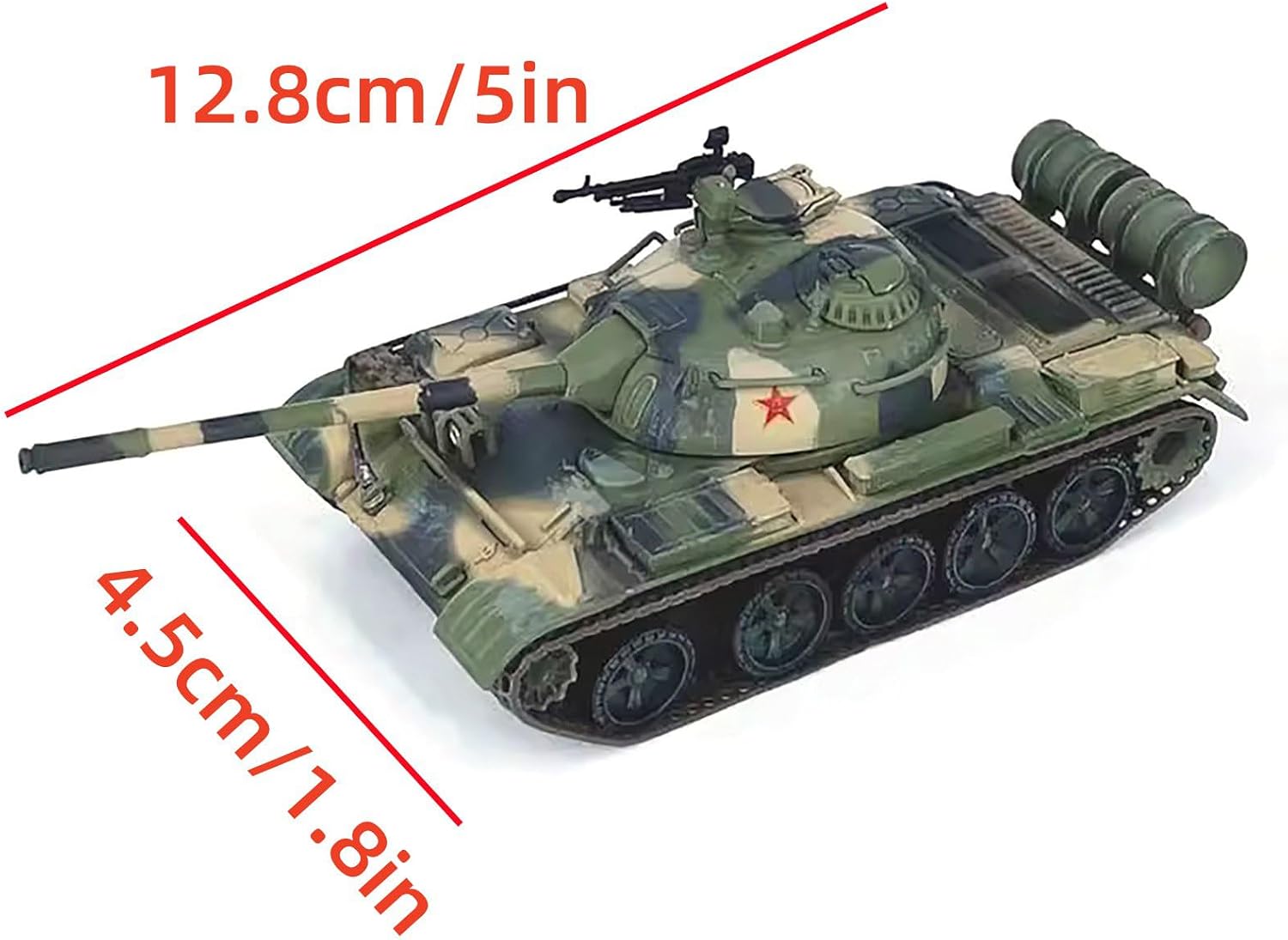 1:72 Scale Chinese Type 59 Main Battle Tank Model Alloy Memorial Heavy Tank Miniature Hobby Model for Adults
