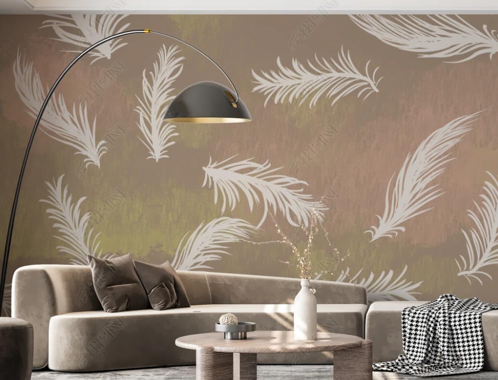 Plumeposter géant mural papier peint intissé salon chambre