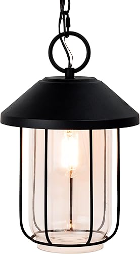 Miniatura 9 de Ultralux Lakefront - Lámpara colgante para exteriores, lámpara LED decorativa exterior para luces de terraza, porche y patio, fácil de instalar,