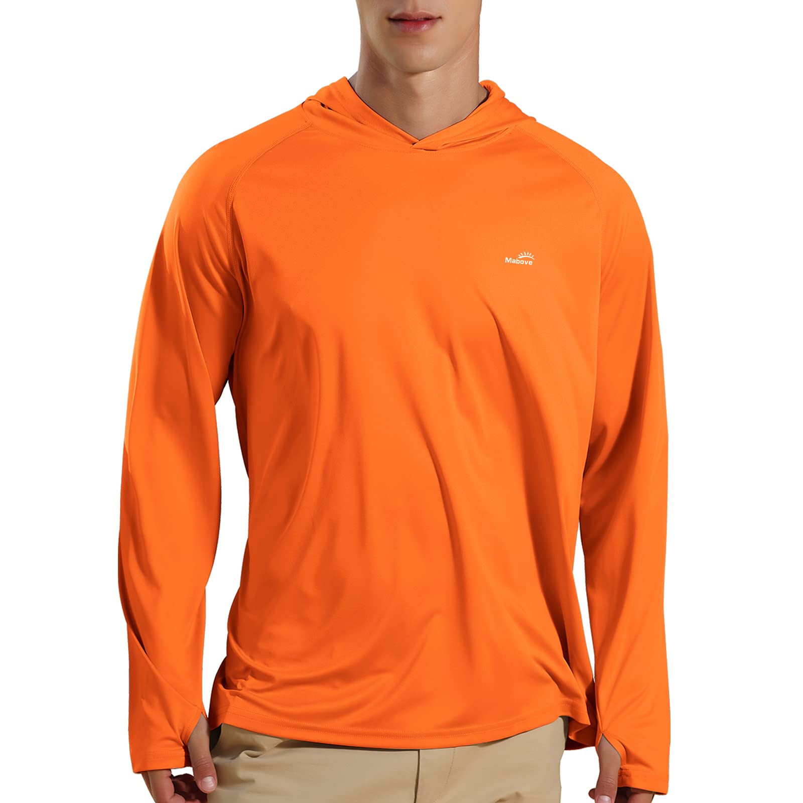 Mabove Men's Fishing Sun Hoodie Long Sleeve UPF 50+ Rash Guard UV Shirts