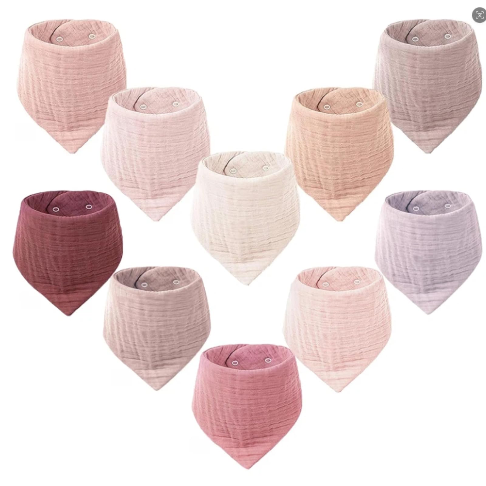 VOMARHUG Muslin Baby Lätzchen,10 Stück Sabberlätzchen Baby,Muslin Dreieckstuch Baby,Super Saugfähige Bio-Baumwoll Halstuch Baby,Lätzchen für Säugling Kleinkinder