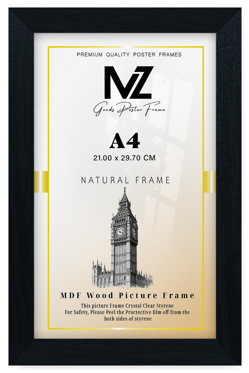 MZ Goods Rectangle Flat Modern Design A4 (29.7 x 21cm)