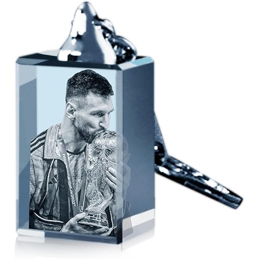 3D Laser Engraved Crystal Keychain