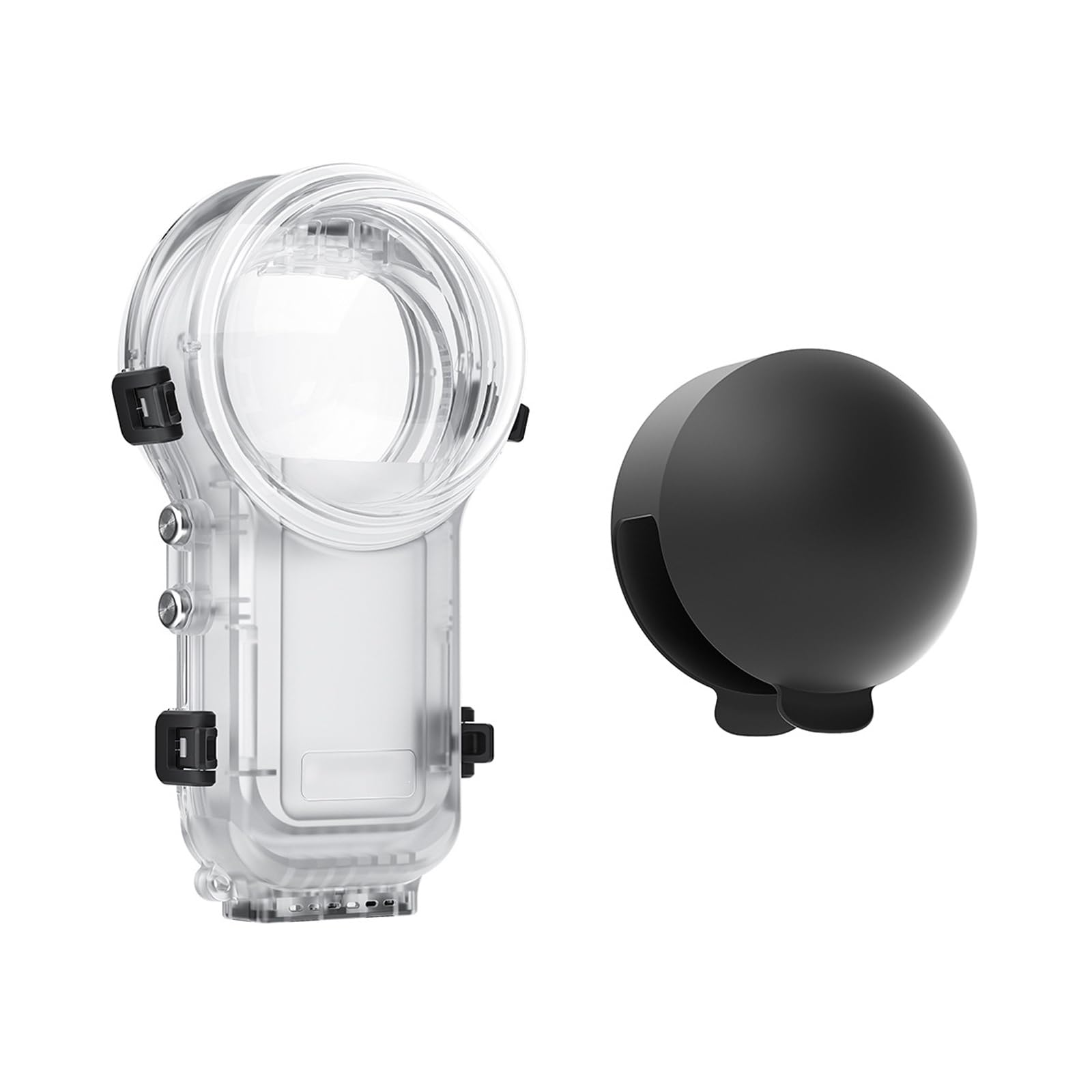 1 funda subacuática transparente de liberación rápida para cámara de acción con 60 m y funda protectora para negación subacuática ciega