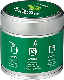 Chamberlain Coffee Ceremonial Matcha Green Tea Powder - Japanese Green Tea + Original Grade Matcha - Hot or Iced - Organic, Vegan & Gluten-Free Matcha Powder, 1.06 oz